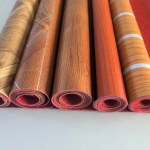 Pvc flooring with felt back red